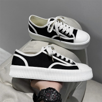 Ideamini小众设计男鞋子潮鞋2022年夏季学生饼干鞋港风大头厚底情侣帆布鞋