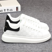 Ideamini透气情侣小白鞋男夏季韩版厚底白色运动鞋网红百搭学生休闲板鞋潮帆布鞋