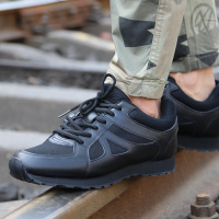 Ideamini新式作训男黑色超轻跑鞋运动跑步消防胶鞋夏季训练鞋作训鞋子休闲鞋