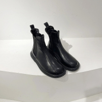 Ideaminichic小短靴女2022年新款切尔西烟筒靴春夏季薄款平底女鞋马丁靴子