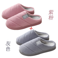 Ideamini四季情侣棉拖鞋男女毛绒可爱居家用卧室内木地板防滑软底春秋季