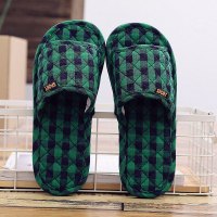 Ideamini布艺布底拖鞋木地板地砖室内家居男女秋棉麻情侣软底可机洗