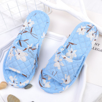 Ideamini亚麻棉麻拖鞋家用室内四季家居木地板软底布底布拖鞋男女