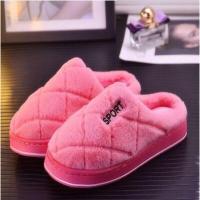 Ideamini棉拖鞋女韩版室内月子鞋厚底简约毛绒保暖情侣居家用棉拖鞋男天
