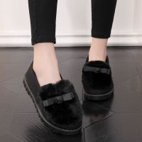 Ideamini棉拖鞋女季包跟室内家用厚底保暖家居防滑毛毛棉拖月子鞋女秋