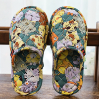 Ideamini儿童布底包头木地板布艺家居家室内拖鞋棉男童女童亲子春秋