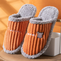 Ideamini秋季棉拖鞋女季室内地板家居情侣厚底毛毛绒保暖家用男士天