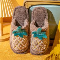 Ideamini男士棉拖鞋季家用室内保暖厚底可爱毛绒包跟家居棉鞋女秋天