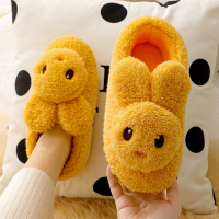 Ideamini秋包跟棉拖鞋女情侣防滑保暖居家厚底儿童拖鞋亲子产后月子棉鞋