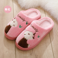 Ideamini2022新款情侣居家棉拖鞋女厚底宿舍室内月子鞋秋可爱保暖毛拖男