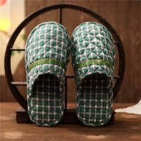 Ideamini亲子款秋春季防滑颗粒底包脚拖鞋居家室内棉软底地板地砖