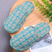 Ideamini布底拖鞋木地板软底可机洗男居家室内棉拖鞋女秋季