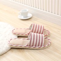 Ideamini春夏季室内泡沫拖鞋情侣居家用木地板客用棉麻男女士凉拖鞋亚麻底