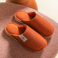 Ideamini棉拖鞋女春秋季室内情侣家居家用防滑保暖包头月子鞋厚底拖鞋男