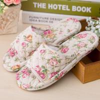 Ideamini可机洗春秋居家用亚麻布底棉拖鞋女男夏季不臭脚地板情侣拖鞋