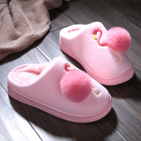 Ideamini季儿童棉拖鞋男女童厚底室内居家卡通可爱防滑软底大童小童拖鞋