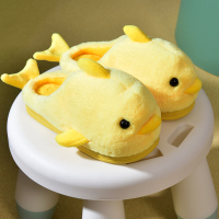 Ideamini海豚棉拖鞋女秋季亲子室内家用保暖家居可爱毛绒软底天毛毛拖