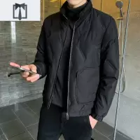 NEW LAKE冬季外套男士短款立领加厚保暖棉衣韩版修身棉袄羽绒棉服青年棉袄