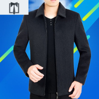 NEW LAKE商务休闲男装毛呢大衣男中老年人男夹克领导男士外套风衣毛呢大衣男