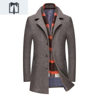 NEW LAKE男士毛呢大衣新款商务休闲中青年小西服呢子夹克外套男毛呢大衣男