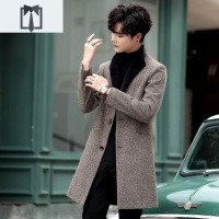 NEW LAKE新款冬季加厚韩版大衣男中长款呢大衣呢子外套潮男宽松毛呢大衣毛呢大衣男