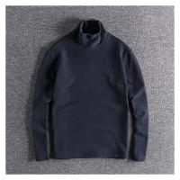 NEW LAKE秋冬新款潮流高领保暖青年打底衫简约刺绣欧美男士毛衣长袖