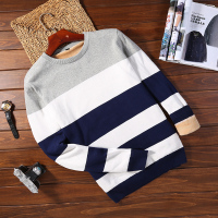 NEW LAKE秋冬季男士毛衣长袖T恤加绒加厚针织打底线衫保暖上衣服 男装