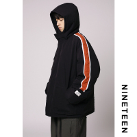 NEW LAKE十九秋/ 冬季潮流宽松港风学生青少年连帽棉衣外套加厚韩版棉袄男棉衣