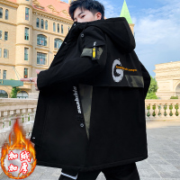 NEW LAKE风衣男中长款秋冬季2020新款韩版潮流加绒加厚夹克男冬装休闲外套风衣