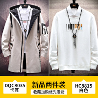 NEW LAKE风衣男士秋装上衣2020新款男装中长款工装外套潮流休闲春秋款夹克风衣