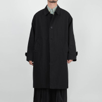 NEW LAKE雾撞山野 双色风衣男中长款外套秋季日系大衣复古宽松休闲女潮流风衣