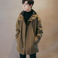 NEW LAKE2020新款夹克男士风衣中长款韩版潮流春秋季帅气休闲冬装外套学生风衣