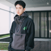 NEW LAKE王一博同款衣服情侣男连帽加厚棉衣棉服工装外套潮风衣秋冬风衣