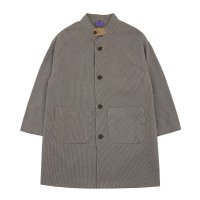 NEW LAKE危机青年毛呢大衣男千鸟纹中长款风衣宽松春秋复古日系英伦风外套风衣