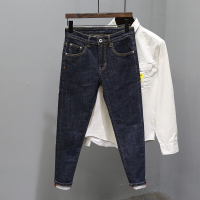 NEW LAKE原色普洗男士牛仔裤潮牌秋季新款百搭修身小脚韩版潮流九分长裤子牛仔裤