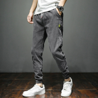 NEW LAKE宽松弹性牛仔长裤子男加绒加厚冬季潮牌韩版潮流百搭休闲裤秋冬款牛仔裤