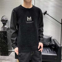 NEW LAKE雪尼尔毛衣男士圆领加绒加厚一体绒针织衫冬季韩版宽松潮流打底衫毛衣