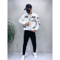 NEW LAKE潮牌羽绒服男冬季飞行棒球服欧美街头重工刺绣机车字母短款羽绒服羽绒服