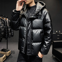 NEW LAKE冬季日系亮面连帽短款羽绒服男潮牌2020新款上衣潮流百搭加厚外套羽绒服