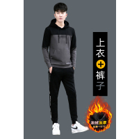 NEW LAKE卫衣男连帽2020新款秋冬季青年男士休闲运动套装男装一套搭配帅气卫衣
