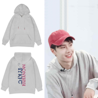 NEW LAKE这就是街舞3王一博同款加绒加厚灰色连帽情侣卫衣男上衣秋冬衣服卫衣