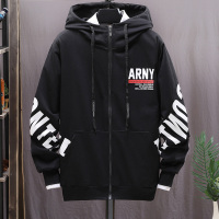 NEW LAKE青少年开衫拉链卫衣外套男加绒厚秋冬款初中学生冬季运动套装连帽卫衣