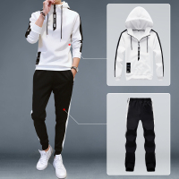 NEW LAKE男士休闲运动服韩版潮流帅气加绒卫衣套装男搭配秋冬季2020年新款卫衣