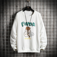 NEW LAKE黑暗系男装圆领卫衣男春秋款长袖t恤内搭套头衫复古港风chic上衣卫衣