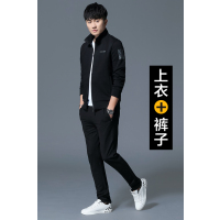 NEW LAKE2020春秋新款运动套装男卫衣韩版潮流宽松休闲装两件套开衫外套男卫衣