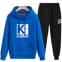 NEW LAKE明星同款加绒外套秋冬男生运动服休闲套装青少年初中学生情侣卫衣卫衣