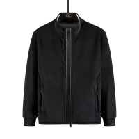 NEW LAKE中年男士卫衣秋冬季加绒加厚休闲外套中老年运动套装立领开衫上衣卫衣