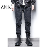 NEW LAKE冬季哈伦束脚休闲裤工装裤子男士潮牌百搭九分牛仔裤配马丁靴裤子牛仔裤