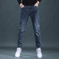 NEW LAKE高端质感牛仔裤男秋冬款修身小脚微宽网红百搭男士休闲裤子秋季牛仔裤