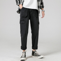 NEW LAKE牛仔裤男潮牌直筒宽松百搭休闲长裤子男士2020新款秋季潮流九分裤牛仔裤